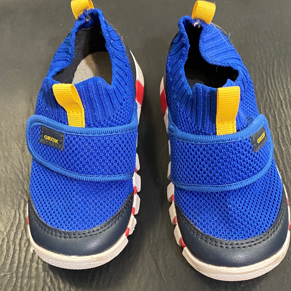 Geox Kids Blue and Yellow Sneakers